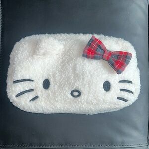 Stoney Clover Lane Hello Kitty Sherpa small pouch with plaid bow like new!